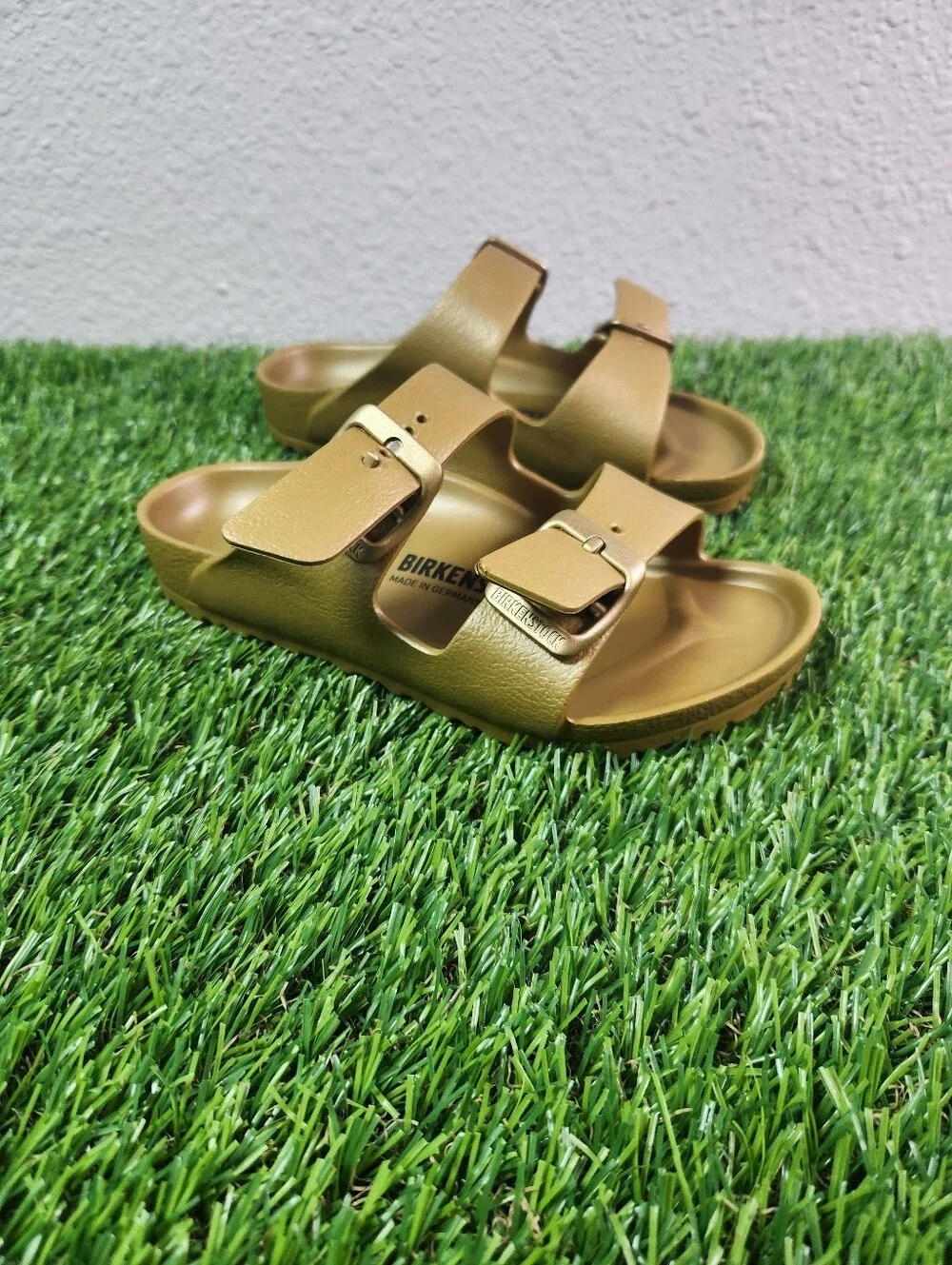 Birkenstock Arizona EVA Glamour Gold Sandals Size 12C/EU30  NWOB